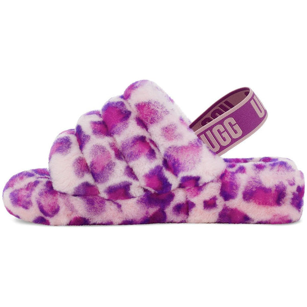 leopard ugg slides