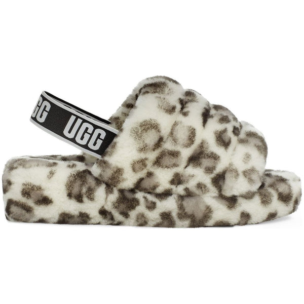 leopard ugg slides