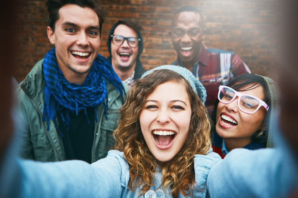 group with dental veneers