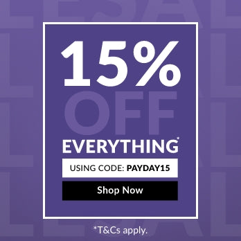 15% off everything - use code PAYDAY15.