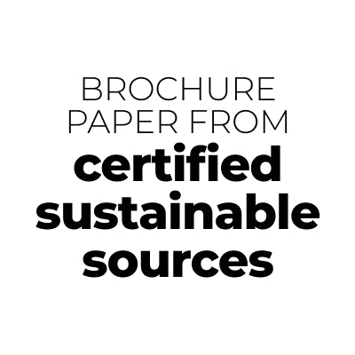 brochure paper from certified sustainable sources