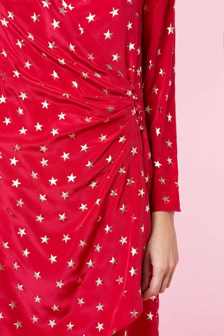 rixo red star dress