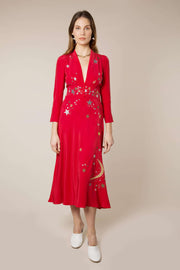 rixo red star dress