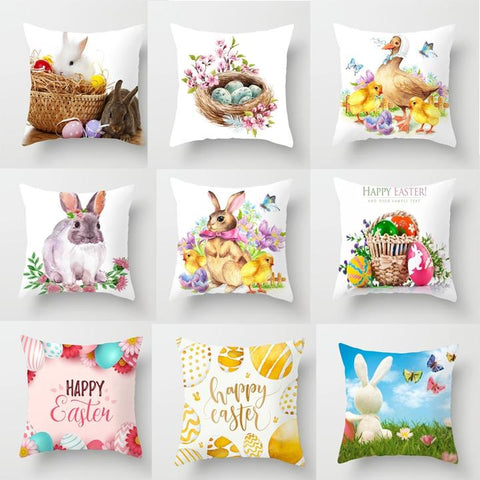Easter  Rabbit Throw Pillows