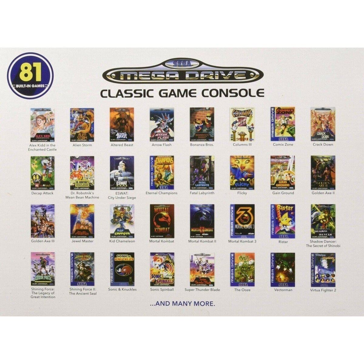 games included in sega genesis classics