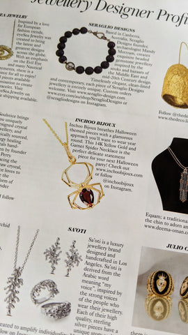 vogue uk november 2020 inchoo bijoux 14k yellow old garnet spider pendant serena williams