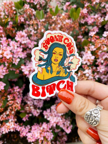 Inchoo Bijoux, PrettyGrimCo, Stickers, print, hand crafted, handmade, design, sterling silver, jewels, jewelry, montreal, canada, quebec, medusa, gorgon, haire, snake, stoner, enamel, pin, fashion, goth, accessory, goth life, goth lifestyle, alt fashion, alternative, alternative lifestyle, badass, colour, colourful, home decor, decorations, personality, stare