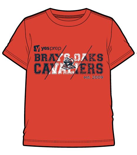 Brays Oaks Spirit Shirt, Red – Yes Prep Uniforms