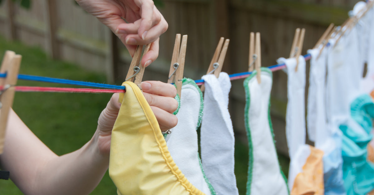 how to dry cloth diapers after hand washing