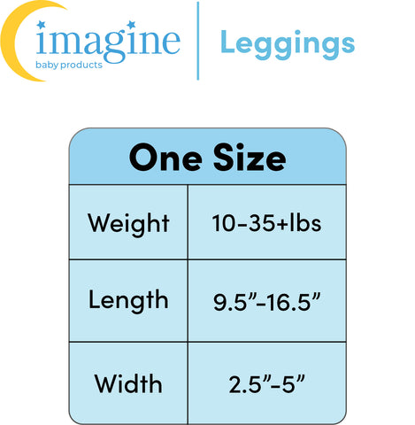 Size chart of Imagine Baby leggings