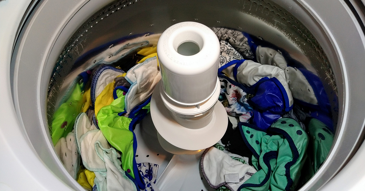 using a washing machine for stripping cloth diapers