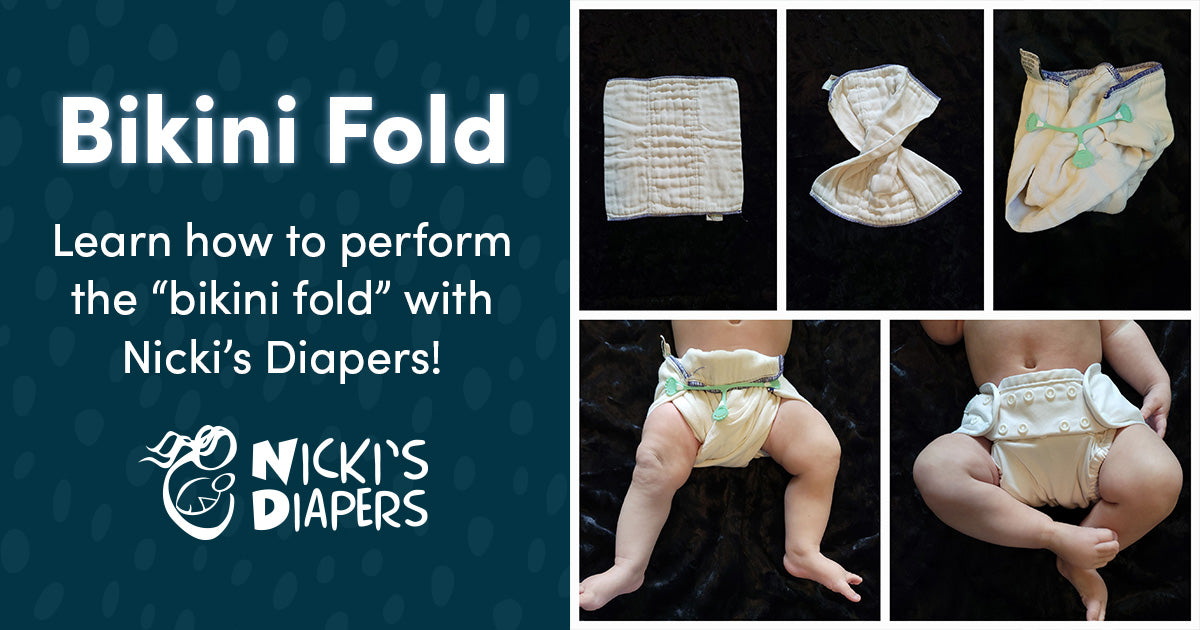 how to Bikini Fold for prefold cloth diapers