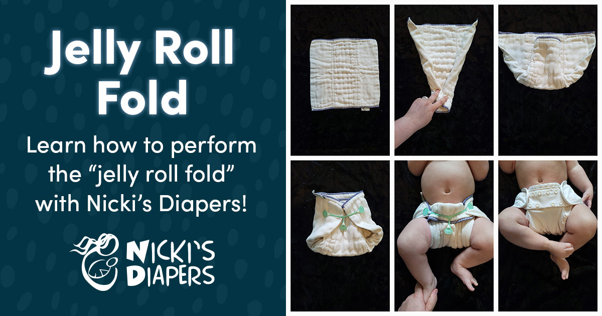 jelly roll fold for prefold cloth diapers