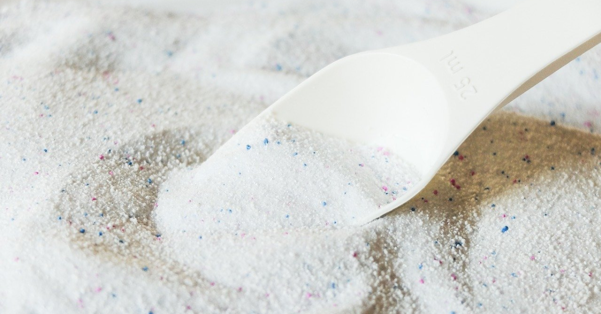 Powdered cloth diaper detergent