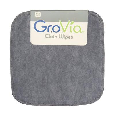 GroVia Reusable Cloth Wipes 12 Pack - Cloud