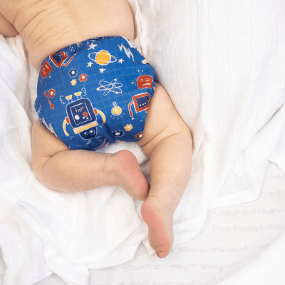 Nicki's Diapers One Size Snap Pocket - Beep Bop Boop