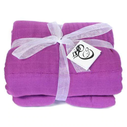 Nicki's Diapers Purple Bamboo Throw Blankets