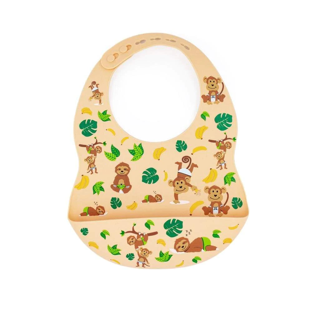 Nicki's Diapers Jungle Pals Silicone Bib