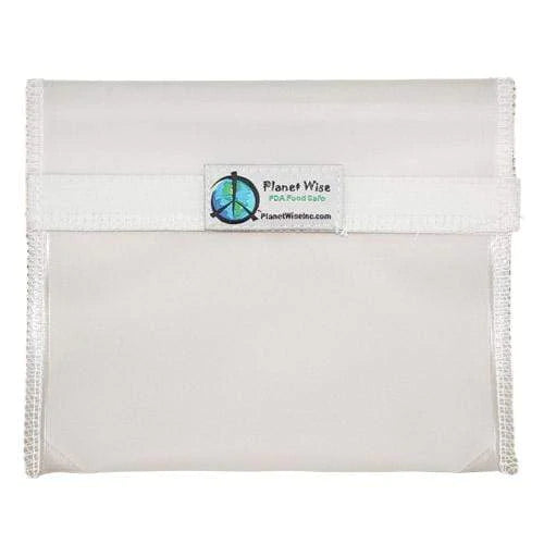 Planet Wise Clear Reusable Hook and Loop Sandwich Bag