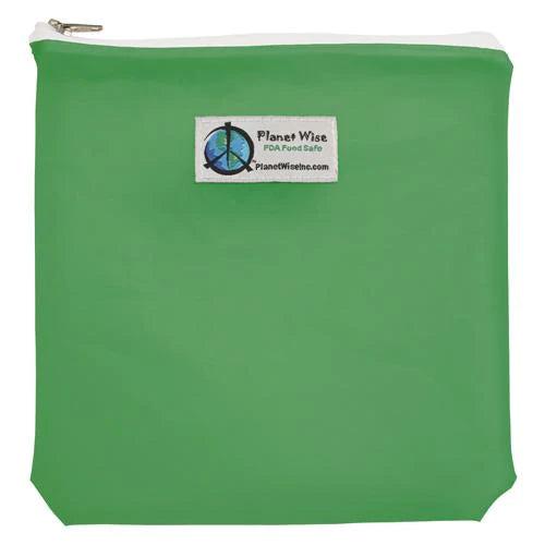 Tinted Green Planet Wise Reusable Zipper Quart Bag