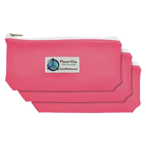 Planet Wise Pink Tinted Zipper Snack Bag