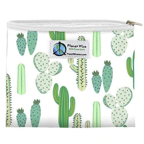 Cactus Print Planet Wise Reusable Zipper Sandwich Bag