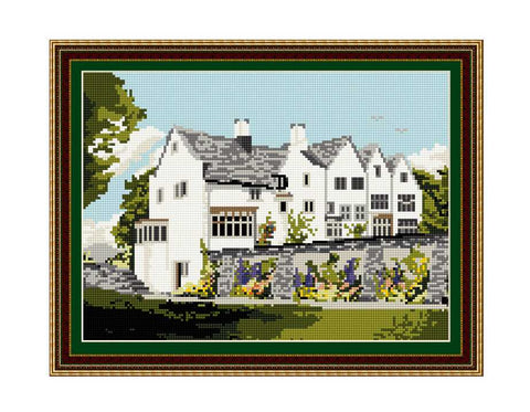 tapestry kit painting of house