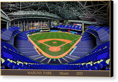 Miami Marlins BallPark Baseball Ballpark Stadium Tapestry by