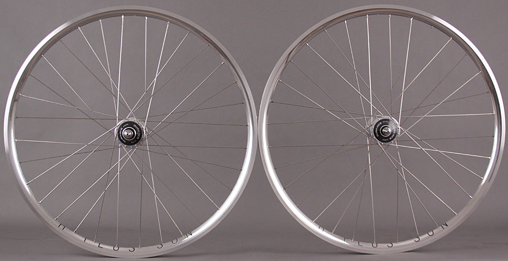 H + Plus Son Silver Archetype w/ Suzue Track Hubs Wheelset fx/fx 