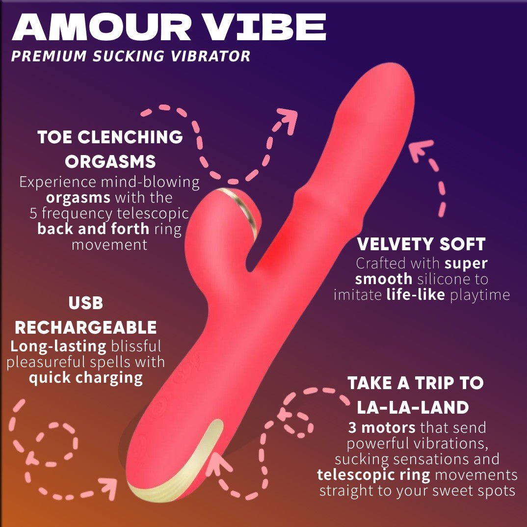 Amour Vibe Sucking Vibrator - The Secret Affaire product image