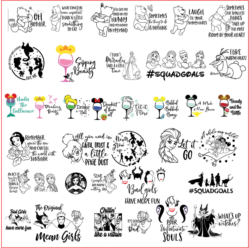 Download Mega Disney Bundle Svg Dxf Png Digital Download Instant Download Lovesvg Net SVG, PNG, EPS, DXF File