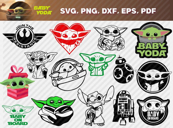 Download Baby YODA Bundle svg,dxf,png,Digital download, Instant ...