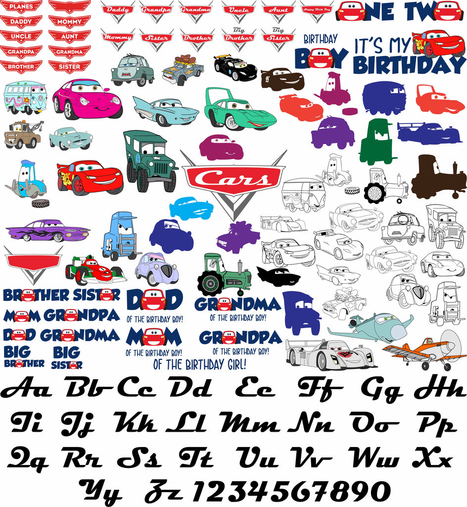 Download Disney Cars Bundle SVG,dxf,png,Digital download, Instant ...