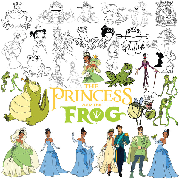 Download Princess And The Frog Bundle SVG,dxf,png,Digital download ...