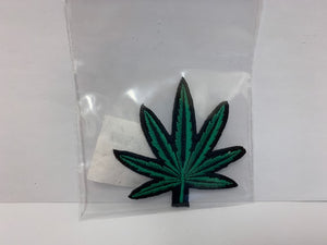 patch - marijuana leaf - green