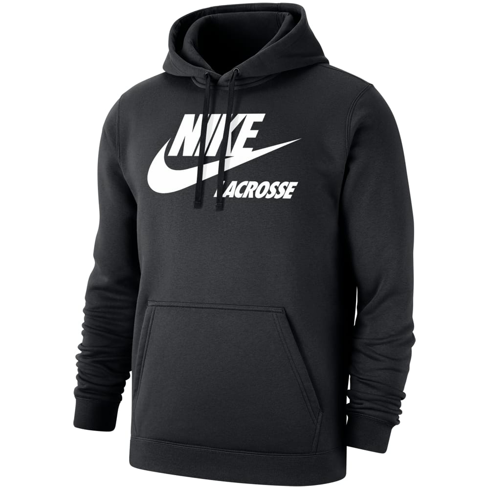 Nike Club Fleece Black Pullover Men's Lacrosse Hoodie | SportStop.com ...