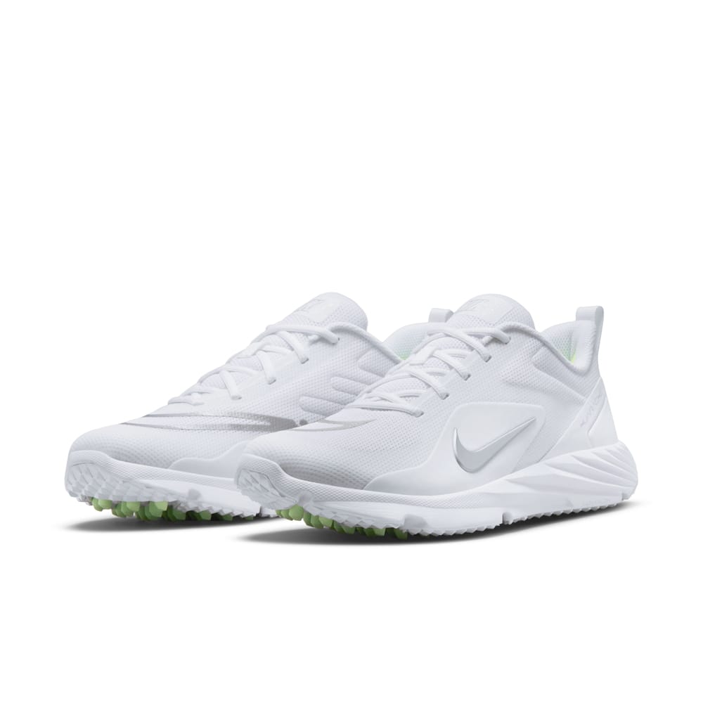 Nike Alpha Huarache 8 Pro Turf White/Silver Lacrosse Cleats