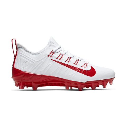 white and red cleats