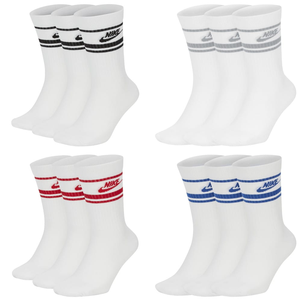 nike crew essential stripe socks