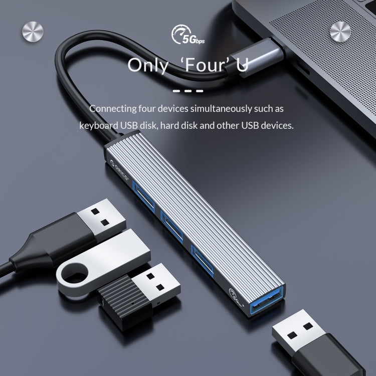 Orico-AH-13-GY-BP USB 3.0 x 1 + USB 2.0 3 USB-C / Hub Adap