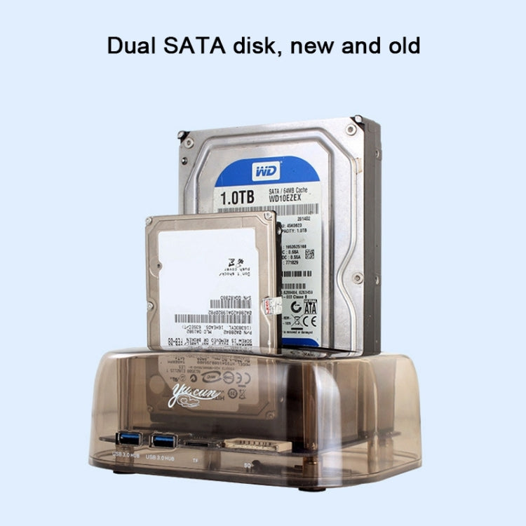 Caja de Disco SATA Dual USB3.0 de 2.5 / 3.5 pulgadas función