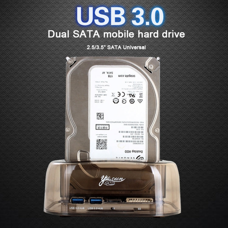 Caja de Disco Duro SATA USB3.0 de 2.5 / 3.5 pulgadas con función