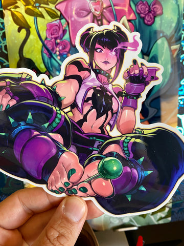 Juri Han SF6 Type B Clear Sticker