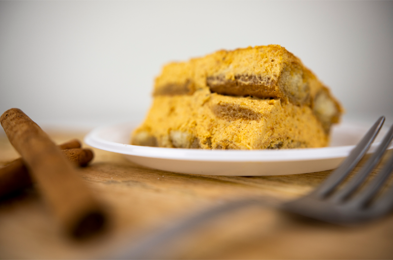 Slice of Pumpkin Spice Tiramisu