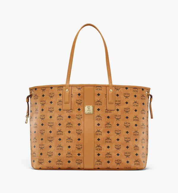 Black MCM Visetos Reversible Liz Tote Bag