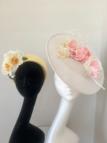 Faux Floral headbands for Laura-Ann's Ascot visit