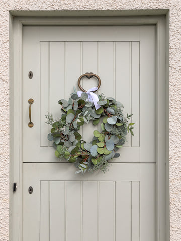 Faux eucalyptus wreath