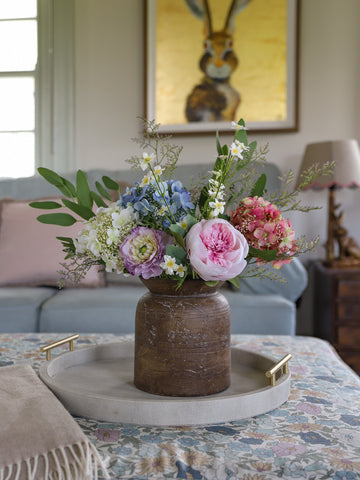 Faux floral arrangement