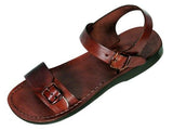 SALOMON LEATHER SANDAL WITH ANKLE SUPPORT AND BUCKLE STRAP MADE BY HAND