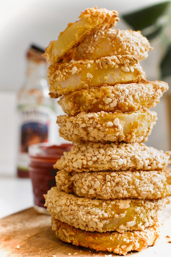 Crispy Healthy Vegan Onion Rings Portlandia Foods Test Kitchen